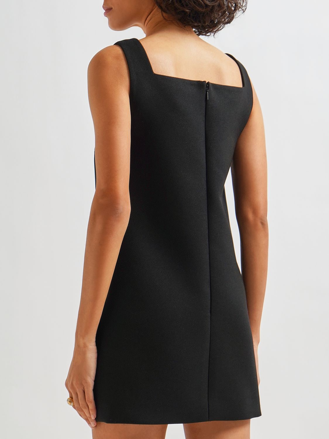 Shop Versace Cavalry Viscose Twill Mini Dress In Black