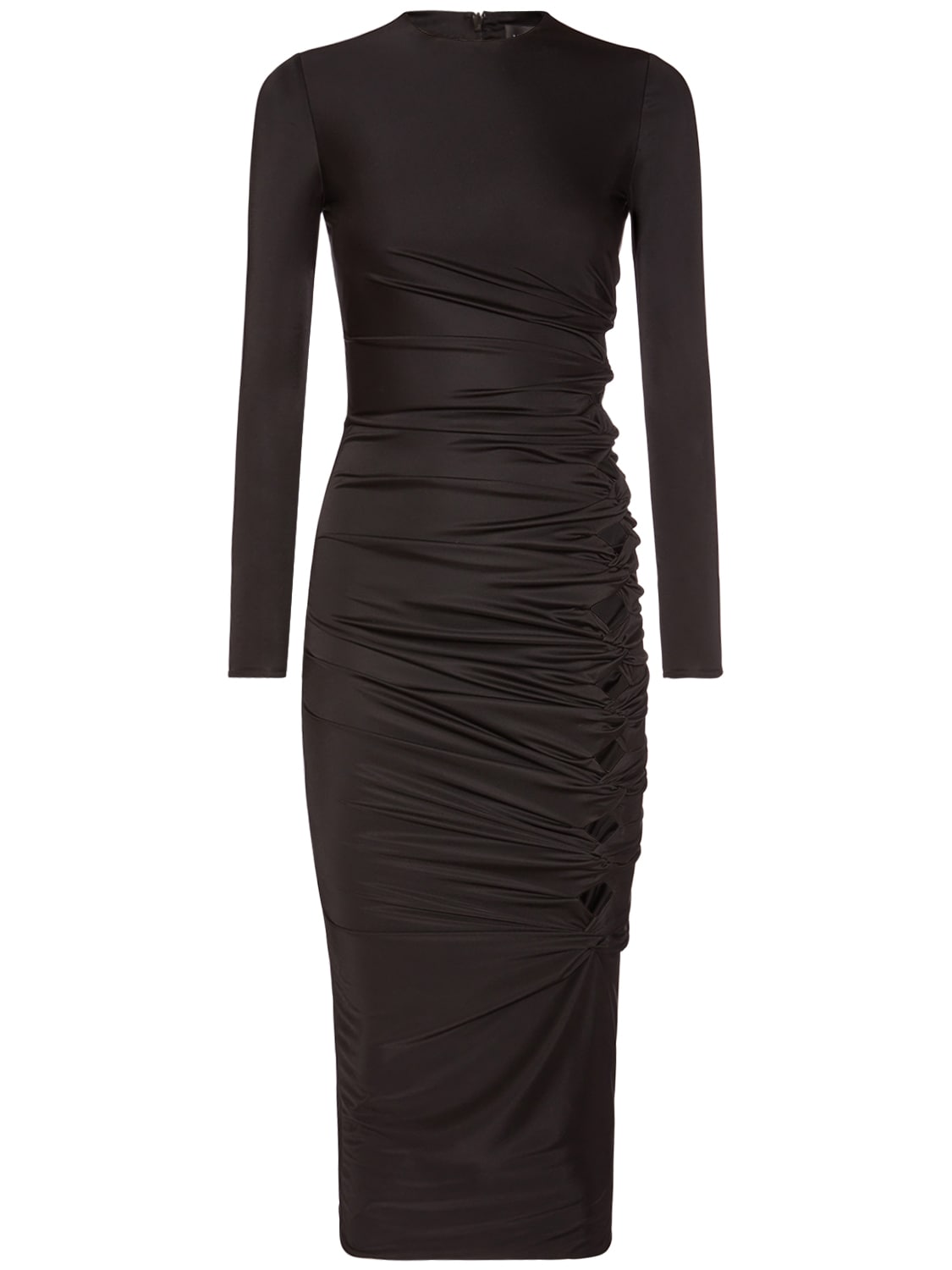 Image of Twisted Viscose Jersey Cutout Midi Dress