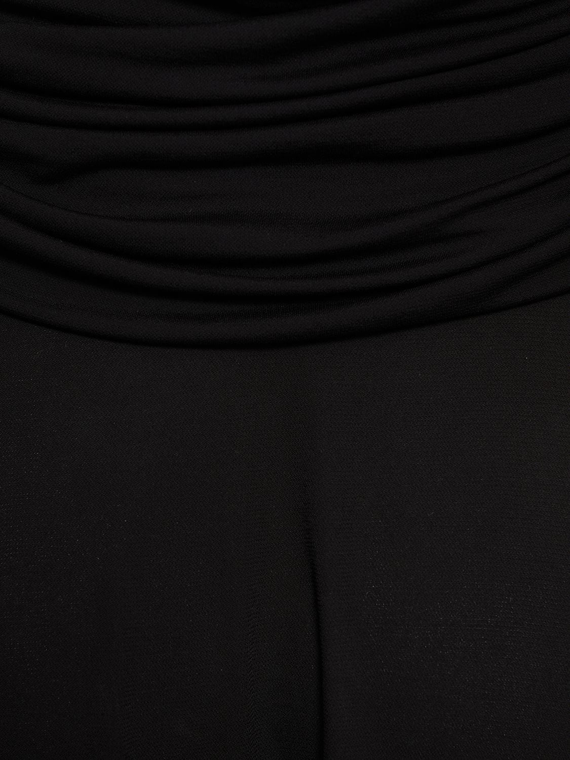 Shop Saint Laurent Viscose Mini Dress In Black