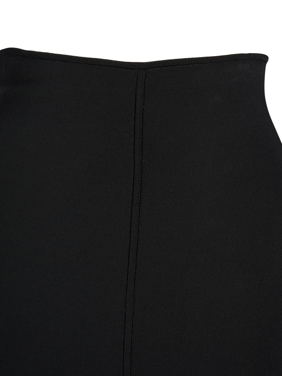 Shop Saint Laurent Wool Blend Midi Pencil Skirt In Black