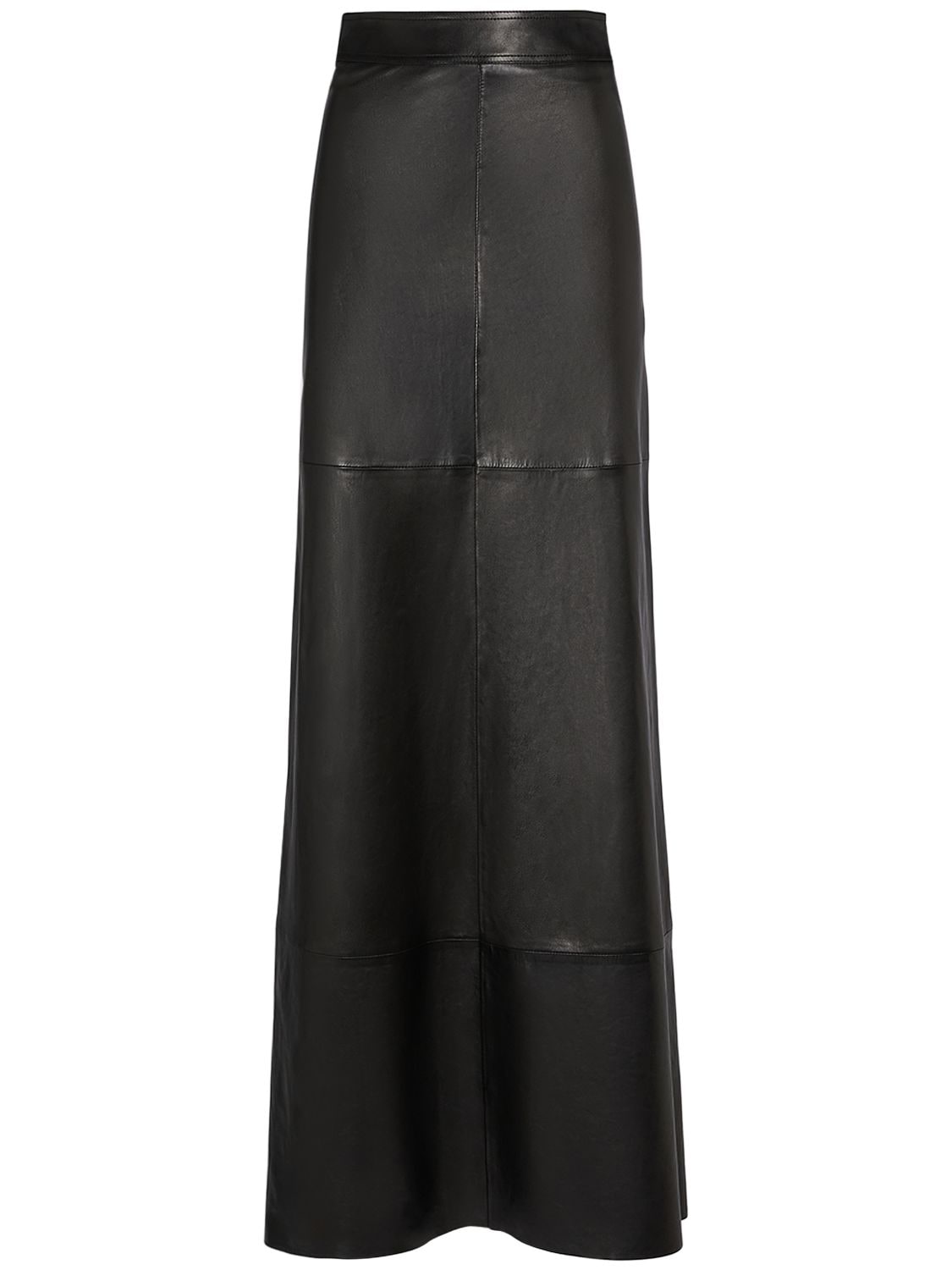 Image of Leather Long Skirt