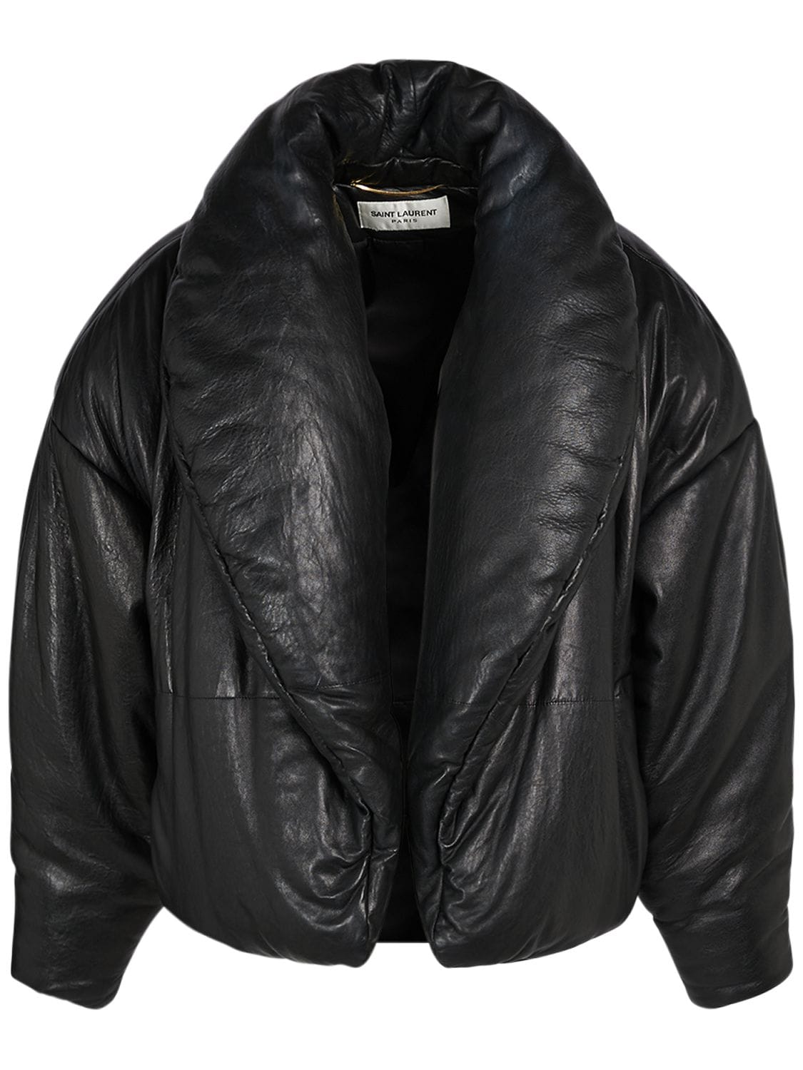 Saint Laurent Casual Leather Bomber Jacket In Black
