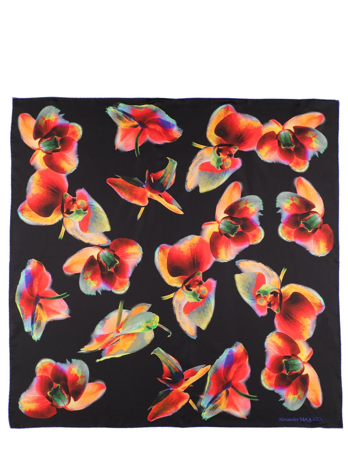 Orchid Printed Silk Scarf