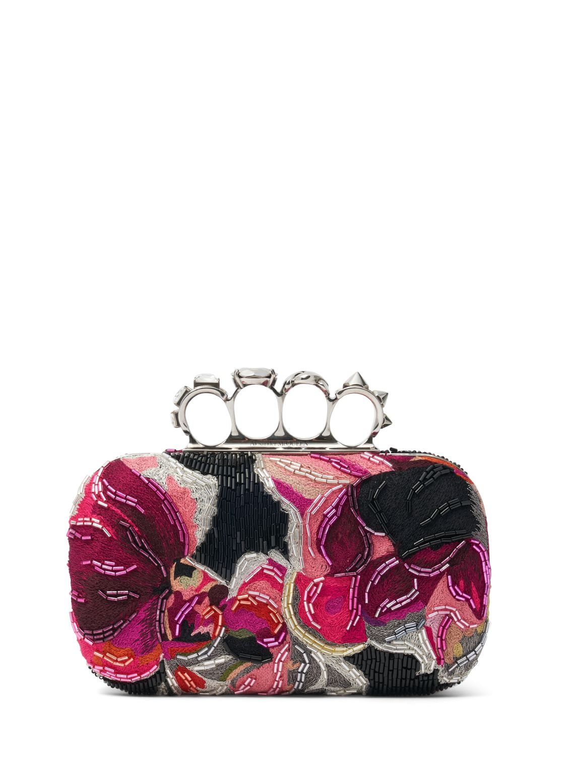 Alexander McQueen Four Ring Embellished Clutch