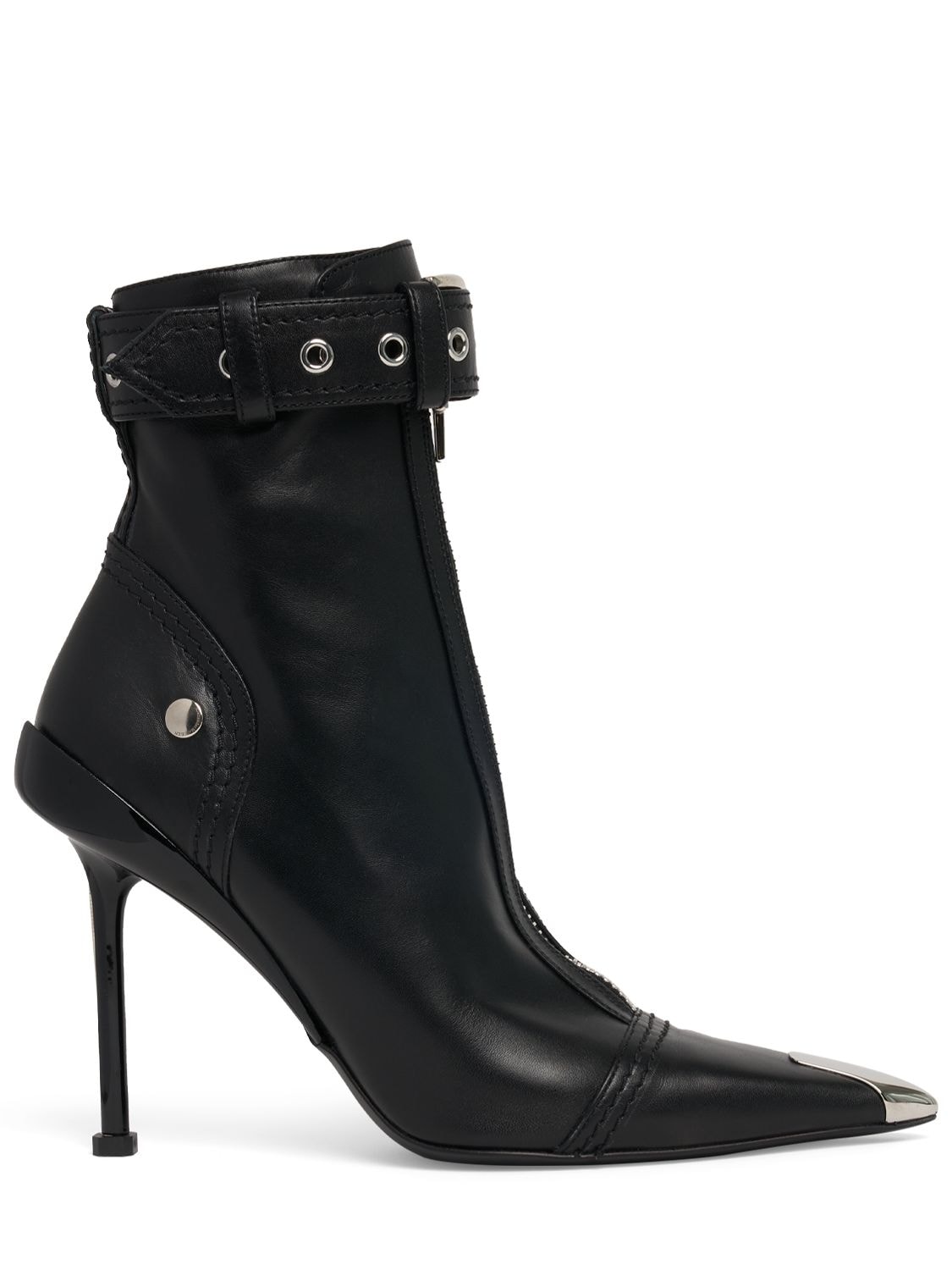 Image of 90mm Slash Leather Ankle Boots