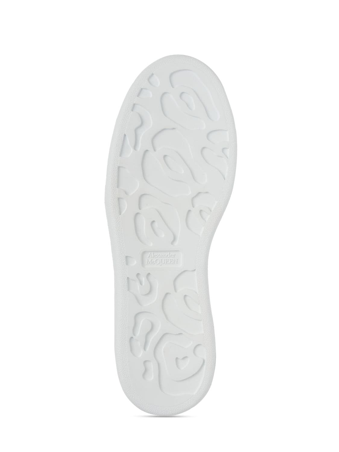 Shop Alexander Mcqueen 45mm Leather Sneakers In White,bordeaux