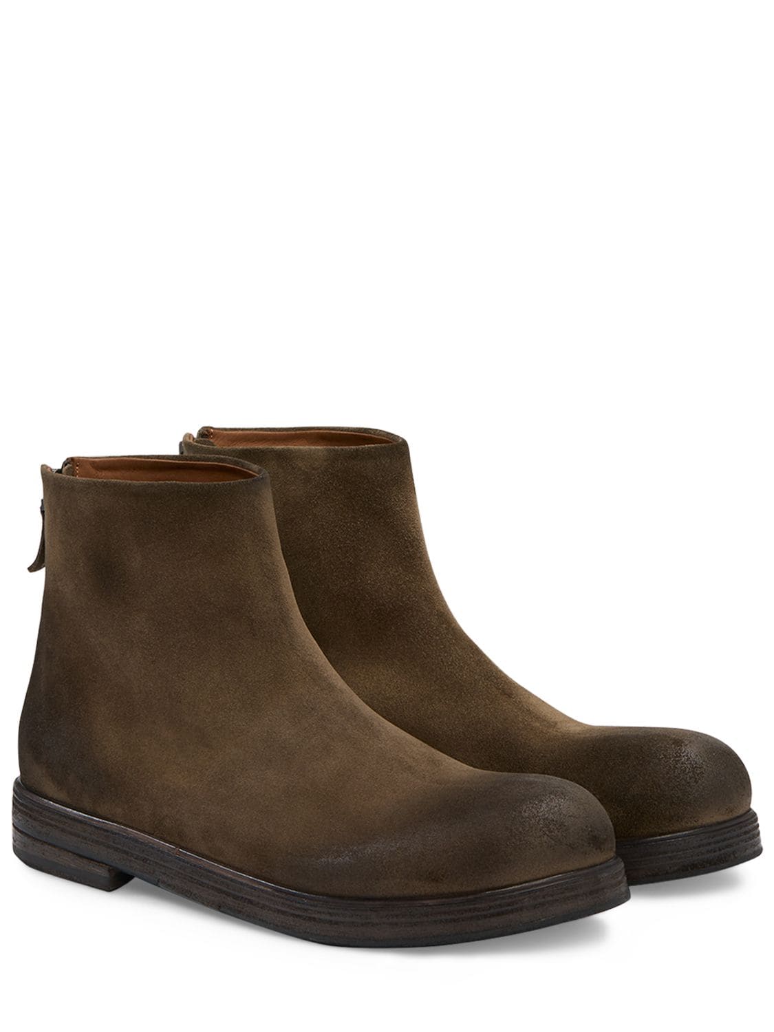 Shop Marsèll Zucca Zeppa Leather Boots In Brown