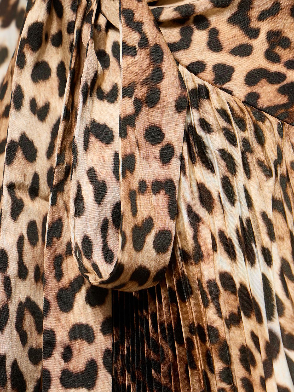 Shop Roberto Cavalli Jaguar Print Satin Mini Dress In Multicolor