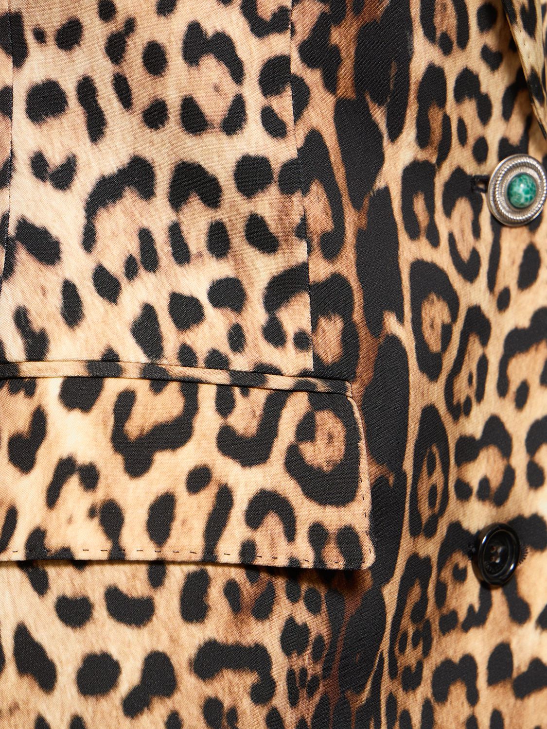 Shop Roberto Cavalli Jaguar Printed Single Breasted Blazer In Multicolor