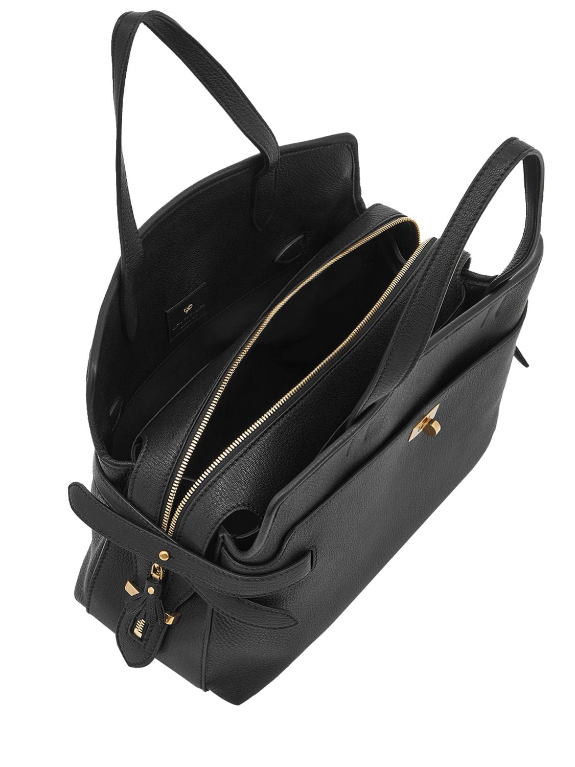 Shop Anya Hindmarch Wilson Grain Leather Shoulder Bag In Black