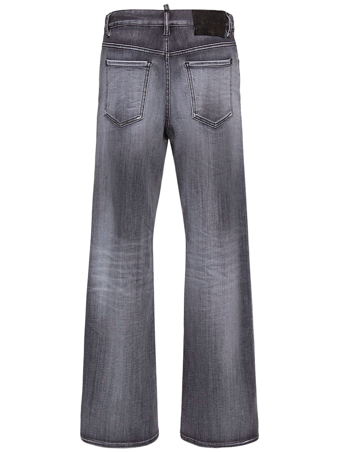 Shop Dsquared2 San Diego Denim Flared High Rise Jeans In Grey