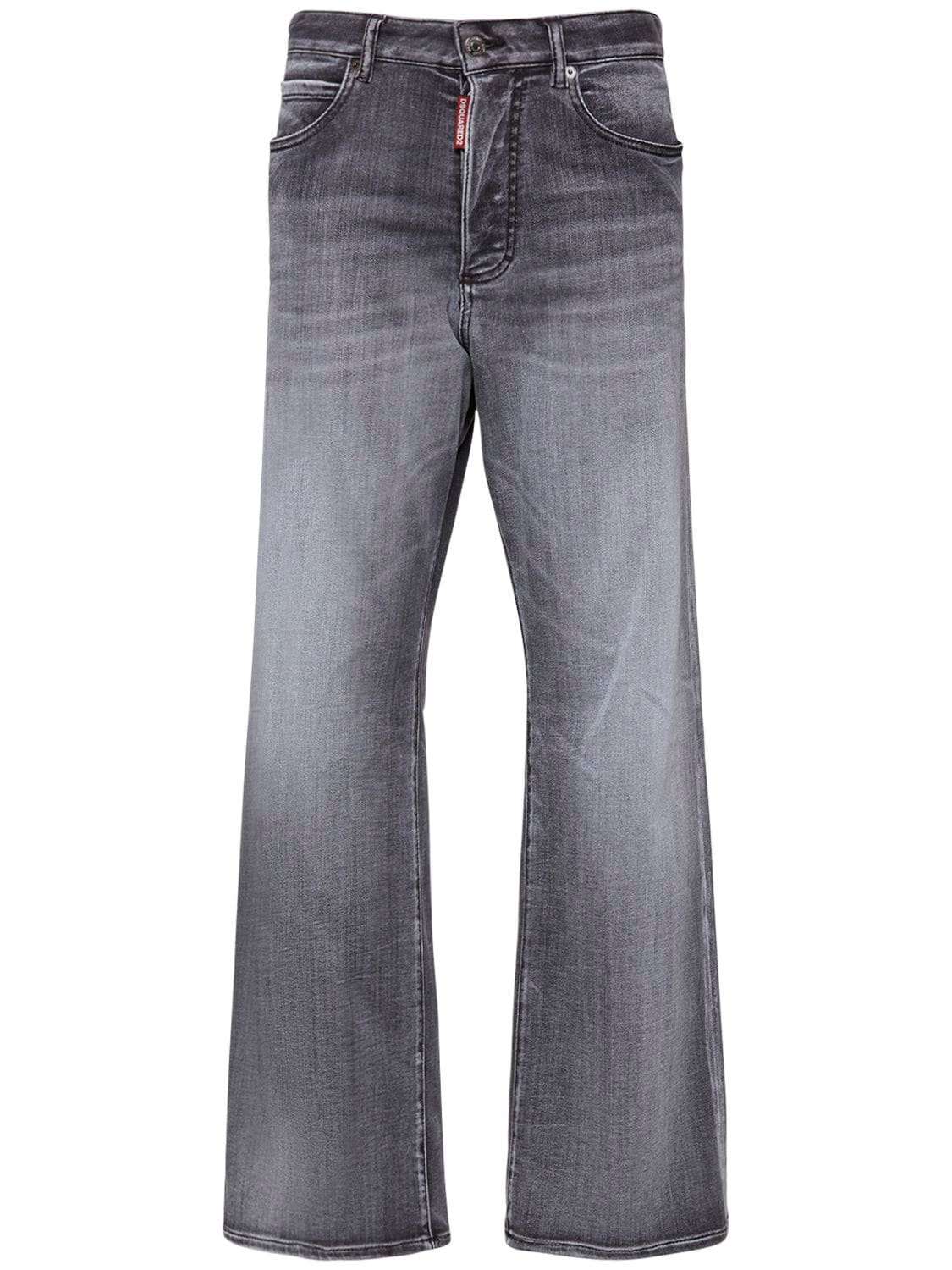 Dsquared2 San Diego Denim Flared High Rise Jeans In Grey