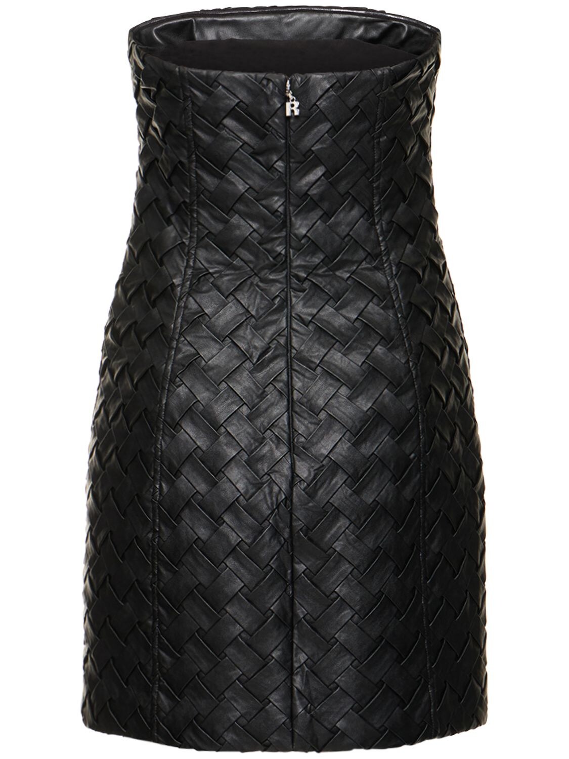 Shop Rotate Birger Christensen Braided Sleeveless Mini Dress In Black