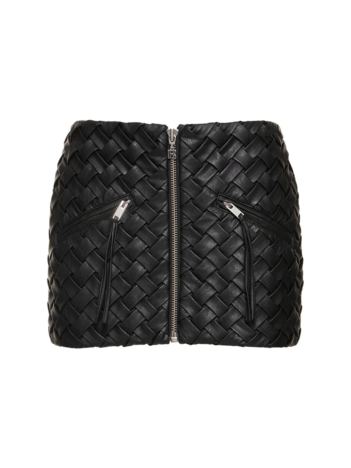 Shop Rotate Birger Christensen Braided Mini Skirt In Black