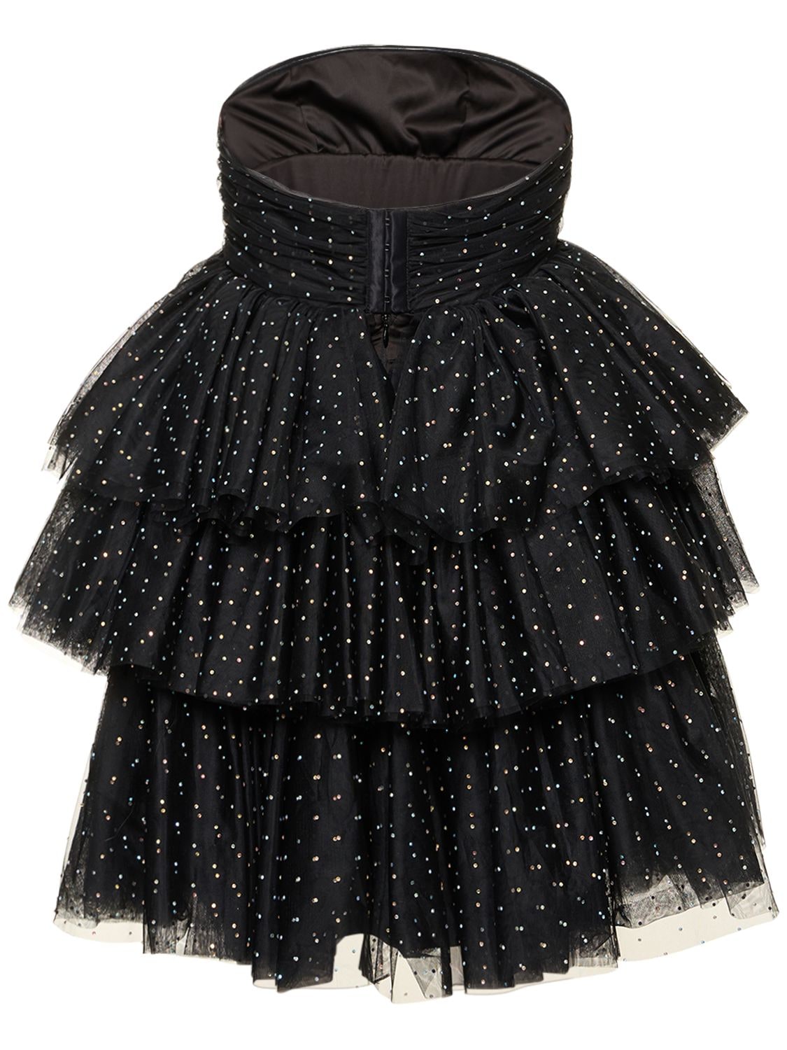 Shop Rotate Birger Christensen Sleeveless Embellished Mesh Mini Dress In Black