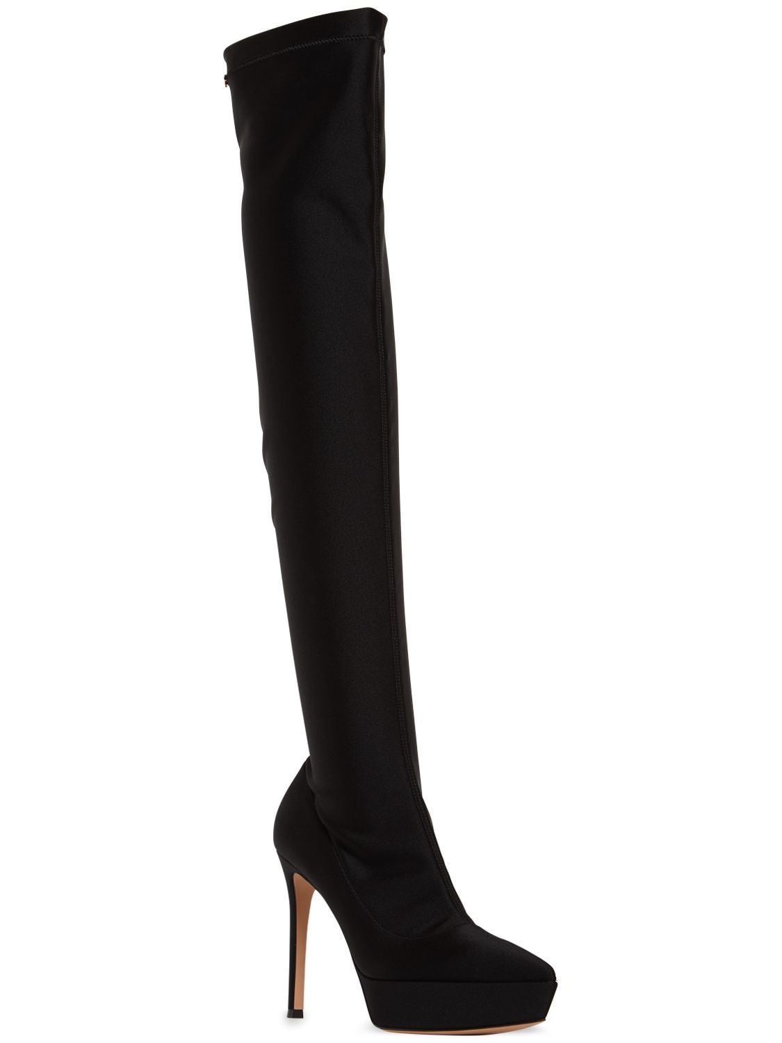 Shop Gianvito Rossi 85mm Stretch Lycra Over-the-knee Boots In Black