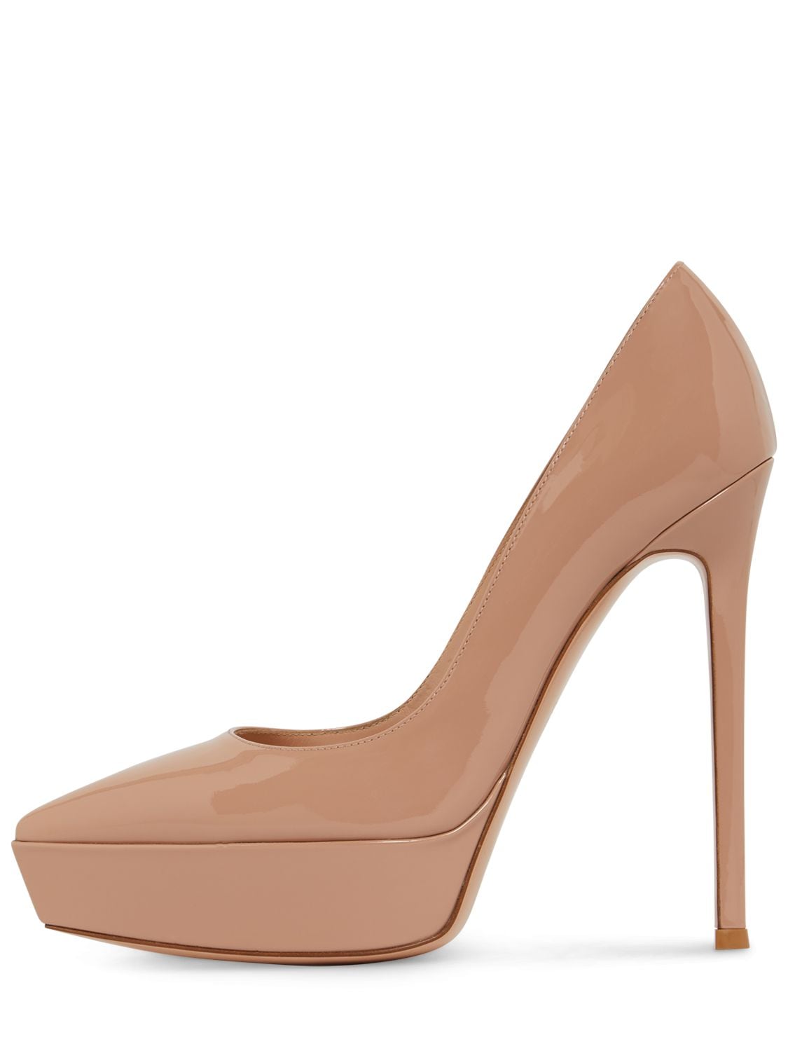 Gianvito Rossi 105mm Patent Leather Pumps In Blush