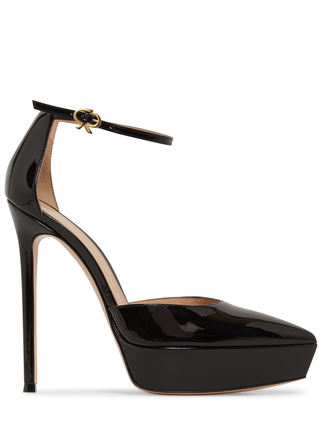 Shop Gianvito Rossi 105mm Kasia Patent Leather Pumps In Black
