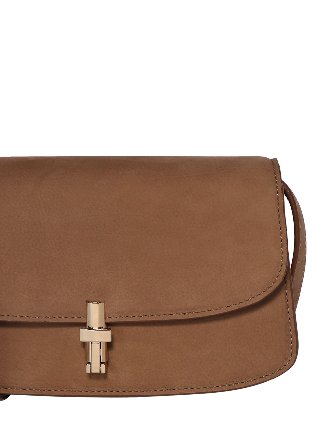 Shop The Row Sofia Suede Shoulder Bag In Tundra Lg