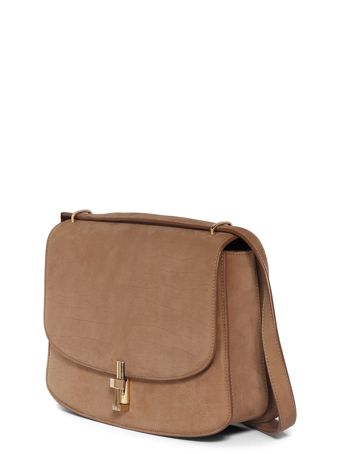 Shop The Row Sofia 10 Suede Shoulder Bag In Tundra Lg