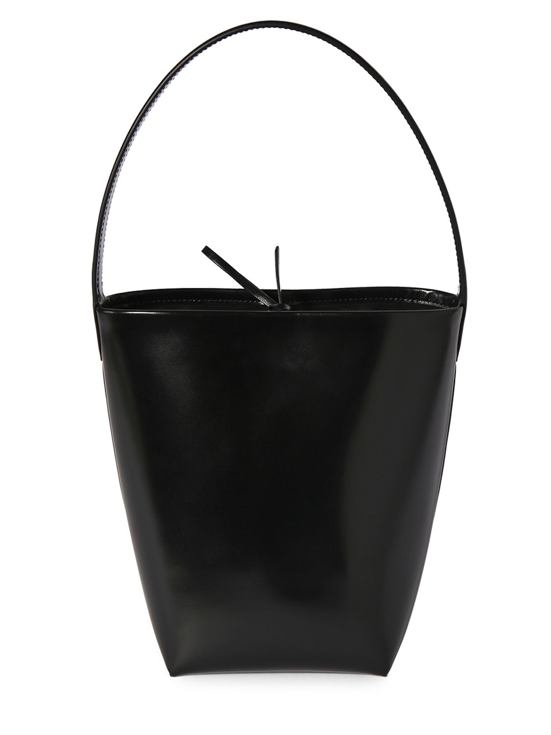 Shop The Row Small N/s Park Shiny Leather Tote Bag In Black