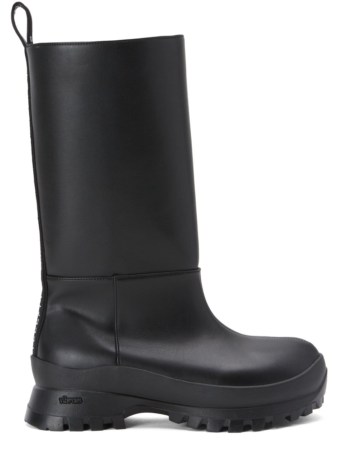 Shop Stella Mccartney 50mm Trace Alter Faux Leather Boots In Black