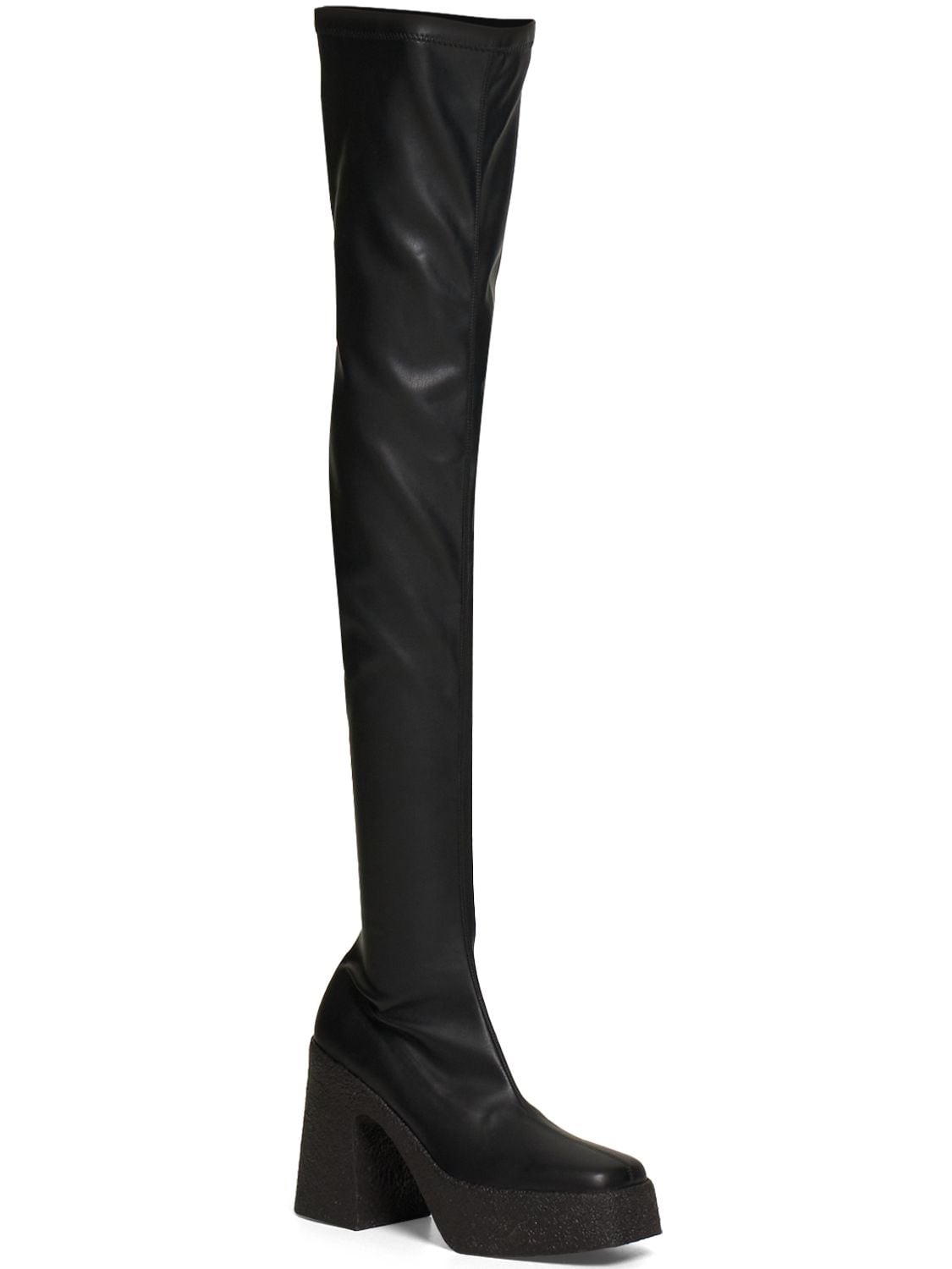 Shop Stella Mccartney 115mm Skyla Alter Stretch Boots In Black