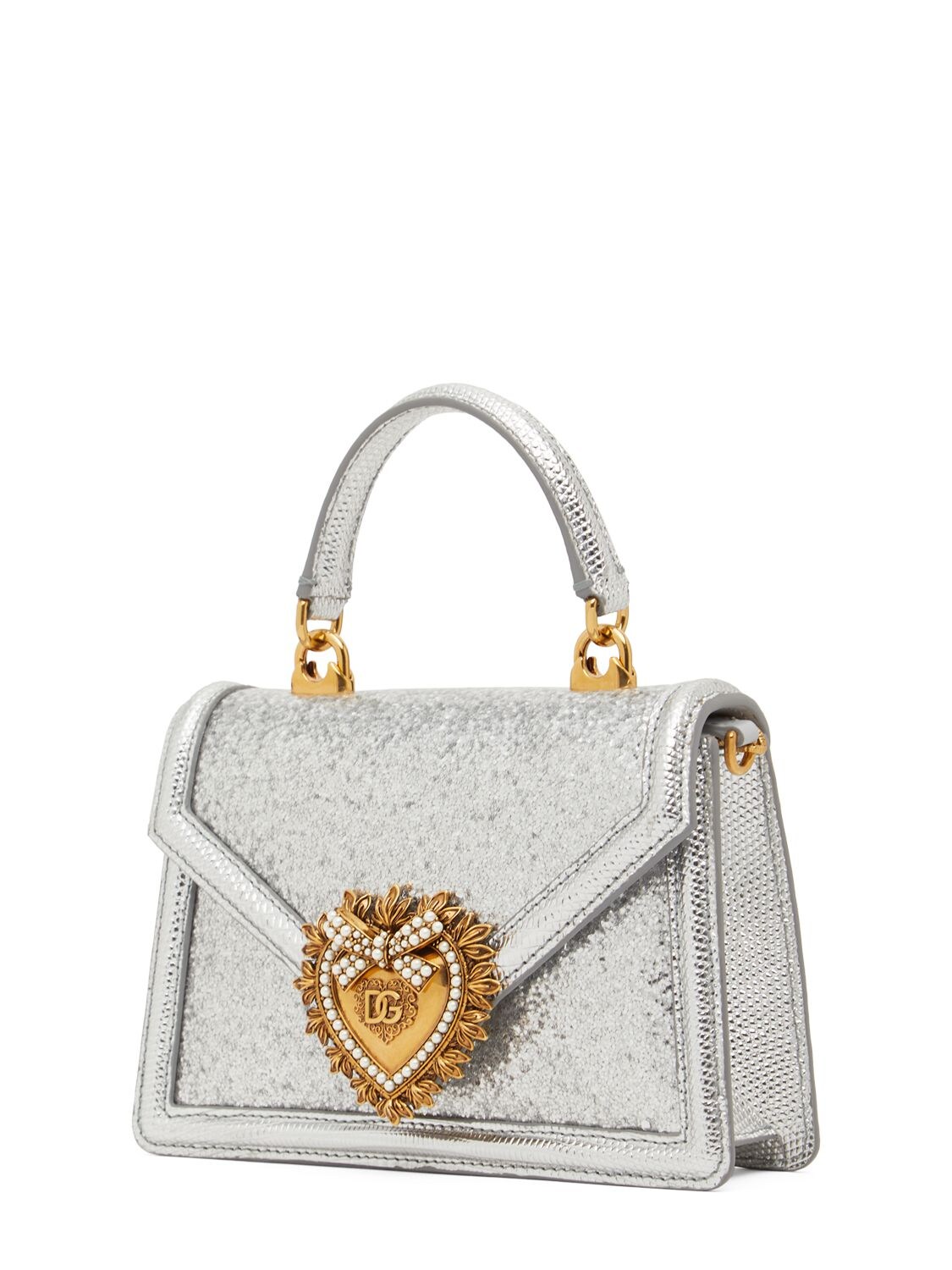 Dolce & Gabbana Devotion Mini Glitter Top-Handle Bag