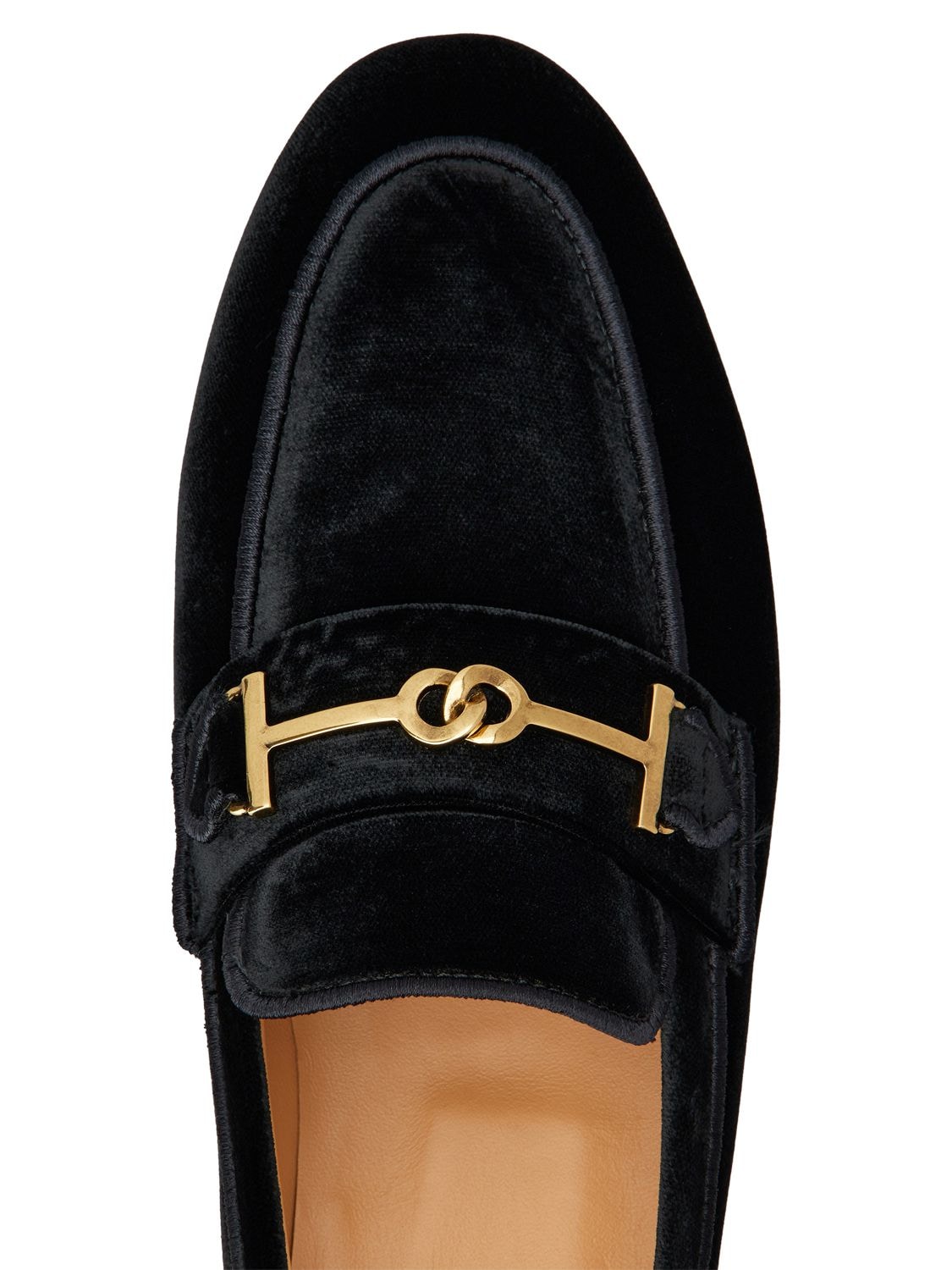Shop Tod's 10mm Velvet Loafers In Black