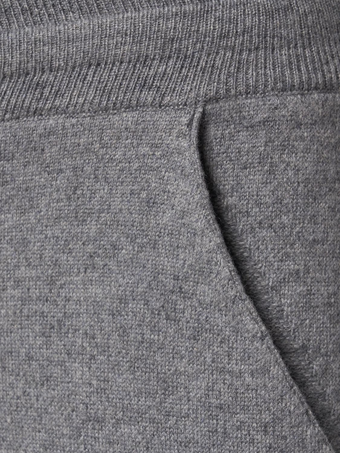 Shop Thom Browne Cashmere Jersey Sweatpants In Lt Grey
