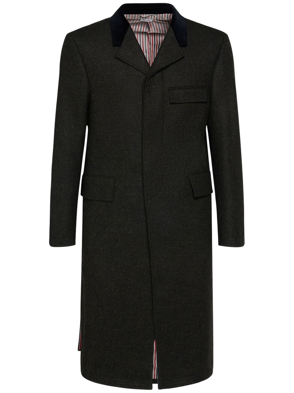 Image of Chesterfield Single Breasted Wool Coat