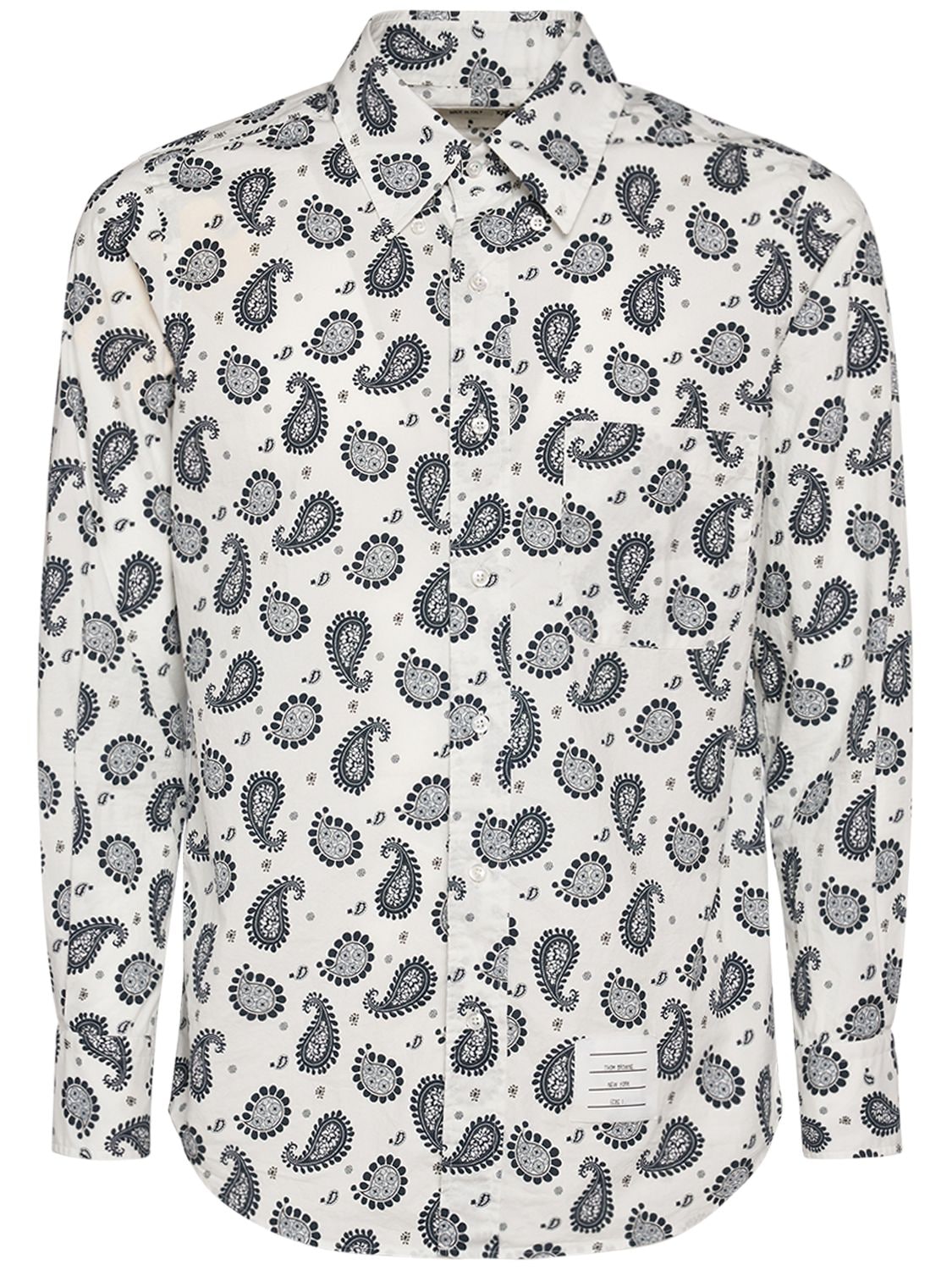 Image of Paisley Printed Cotton Shirt