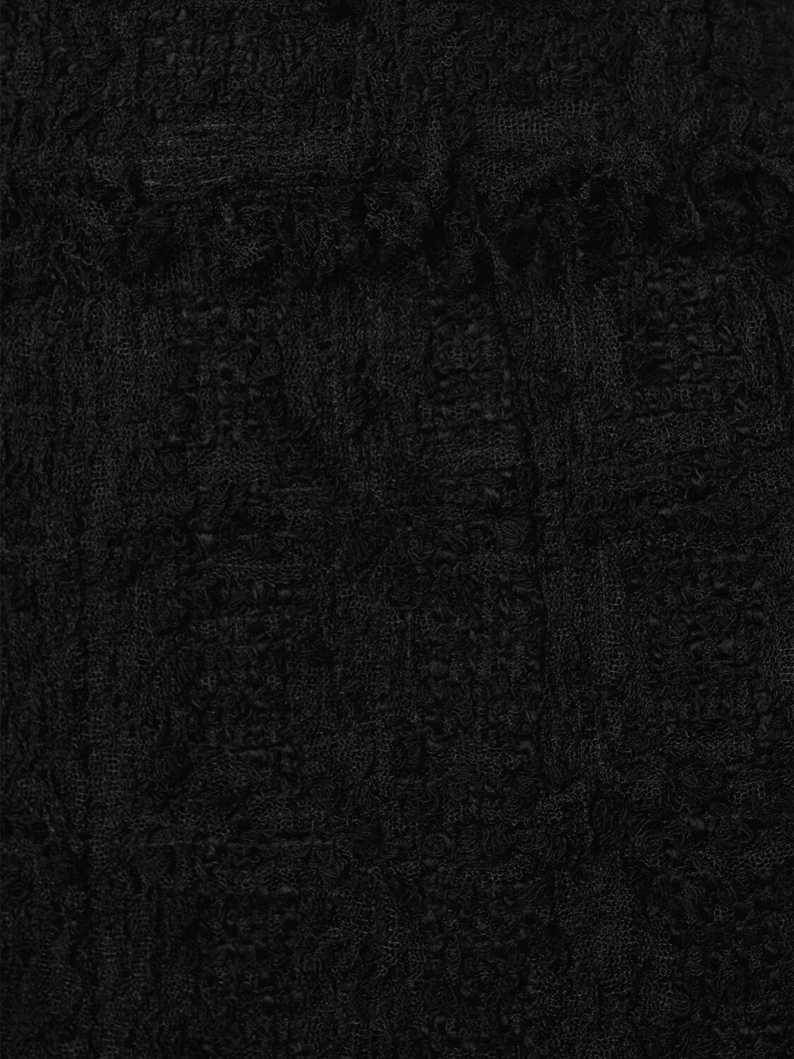 Shop Dolce & Gabbana Wool Tweed Mini Skirt In Black