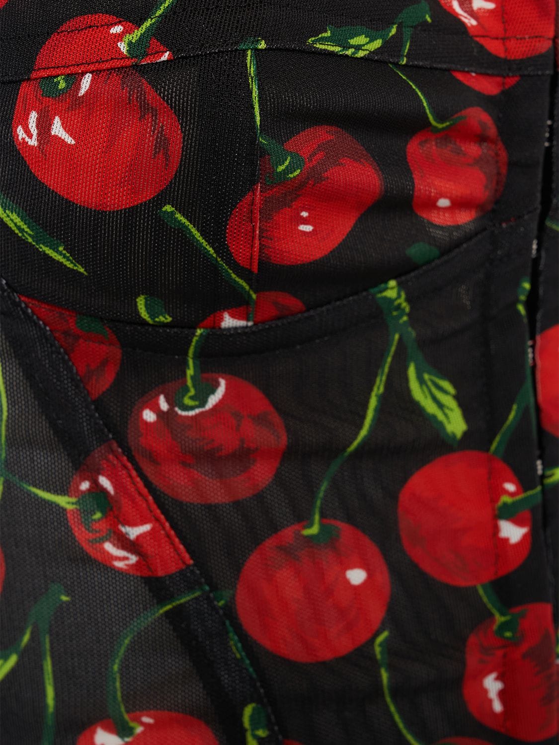 Shop Dolce & Gabbana Cherry Tmarquisette Corset Crop Top In Multicolor