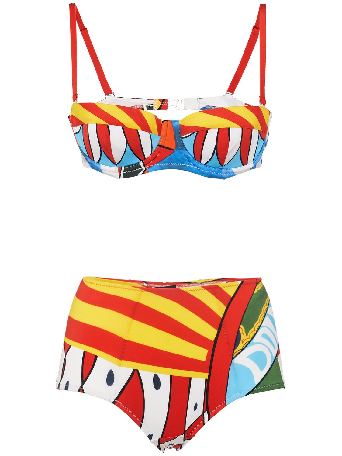 Image of Carretto Printed Jersey Bikini Set