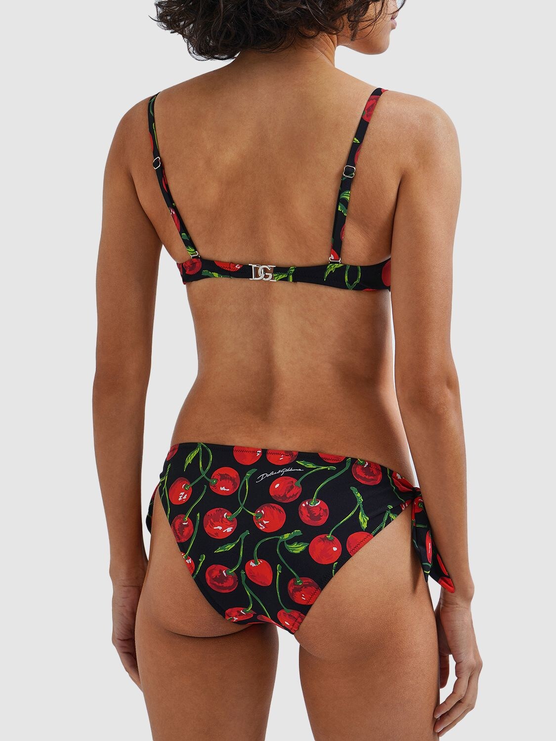 Gucci cherries print jersey bikini set