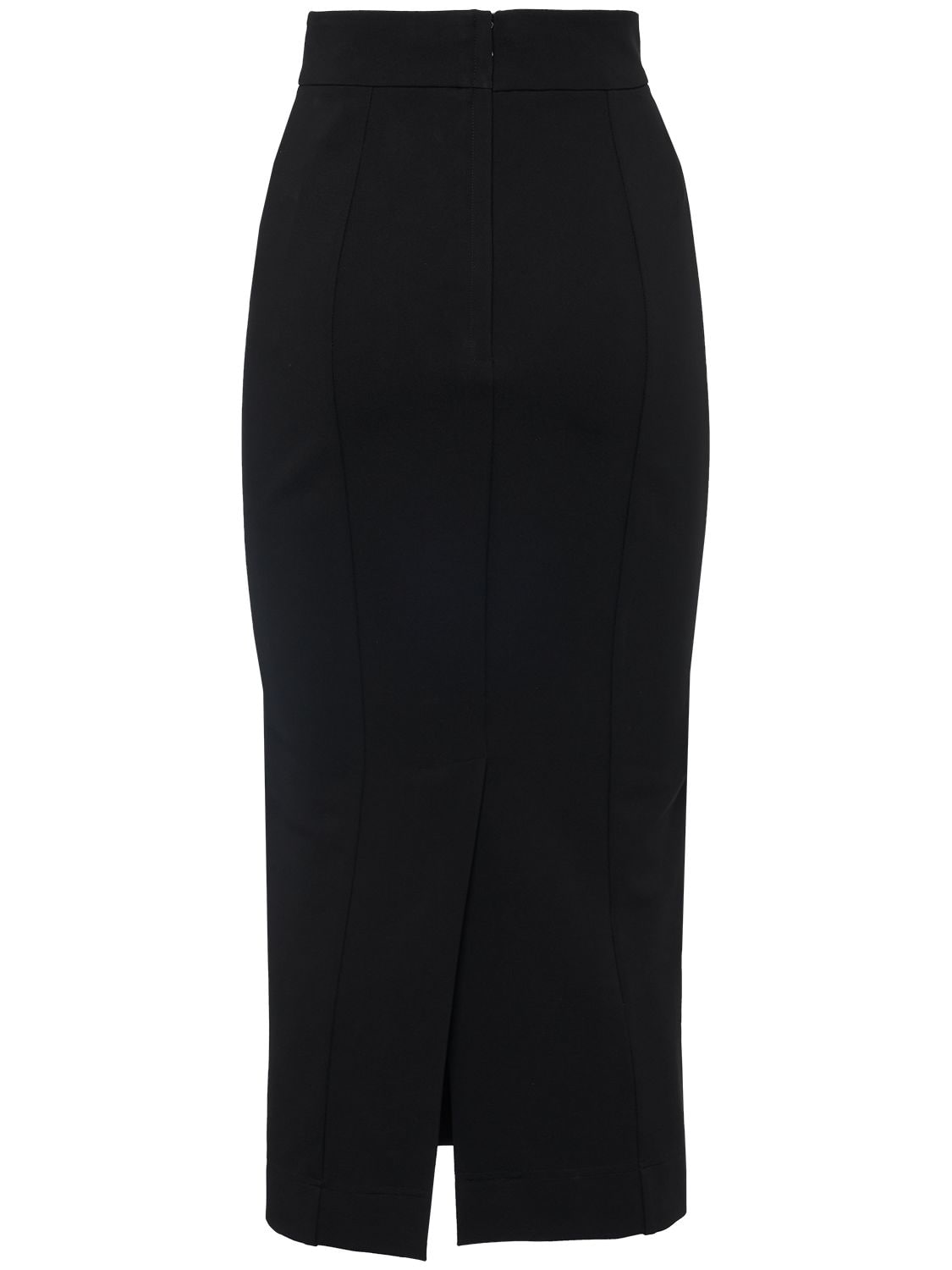 Shop Dolce & Gabbana Stretch Jersey Midi Pencil Skirt In Black