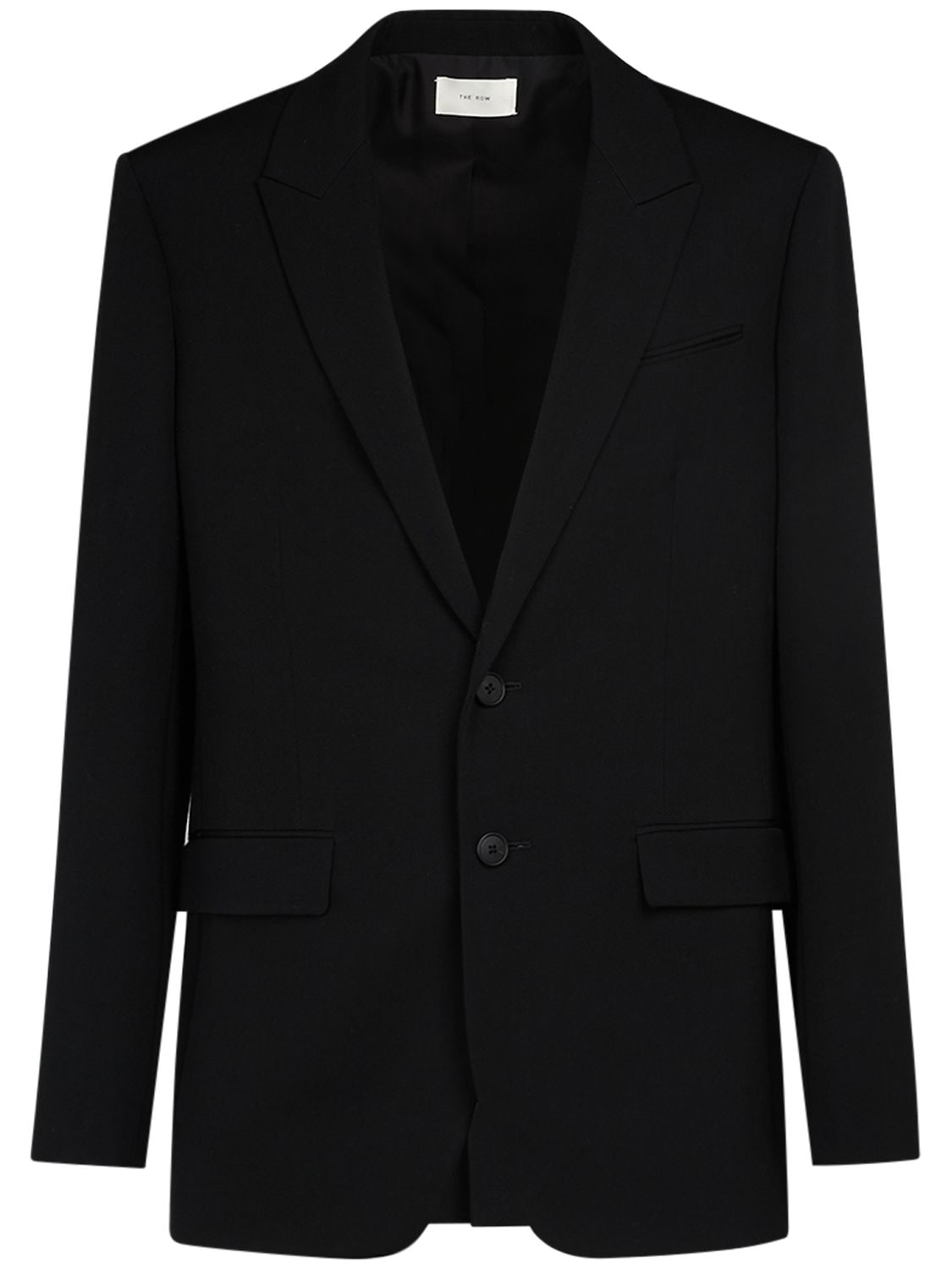 Shop The Row Laydon Single Breasted Wool Jacket In Black