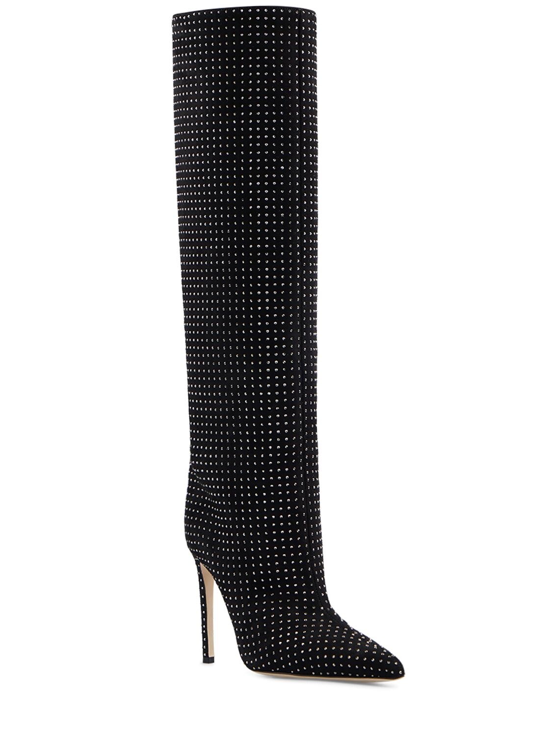 Shop Paris Texas 105mm Holly Stiletto Suede Boots In Black