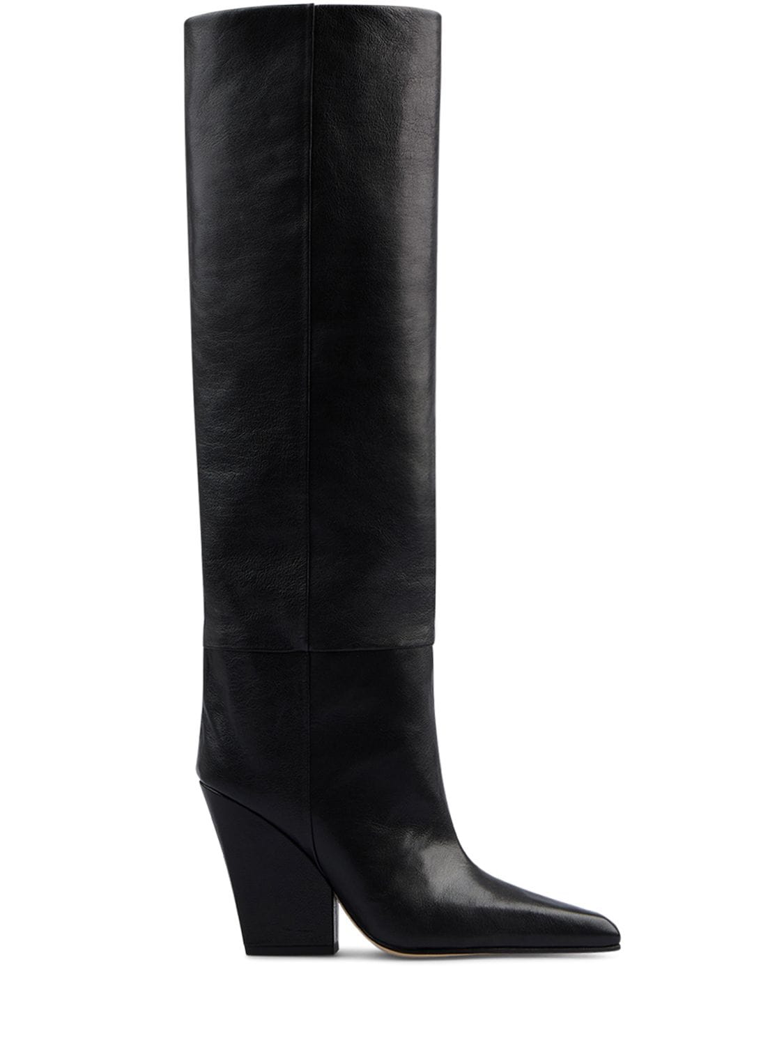 100mm Jane Leather Tall Boots – WOMEN > SHOES > BOOTS