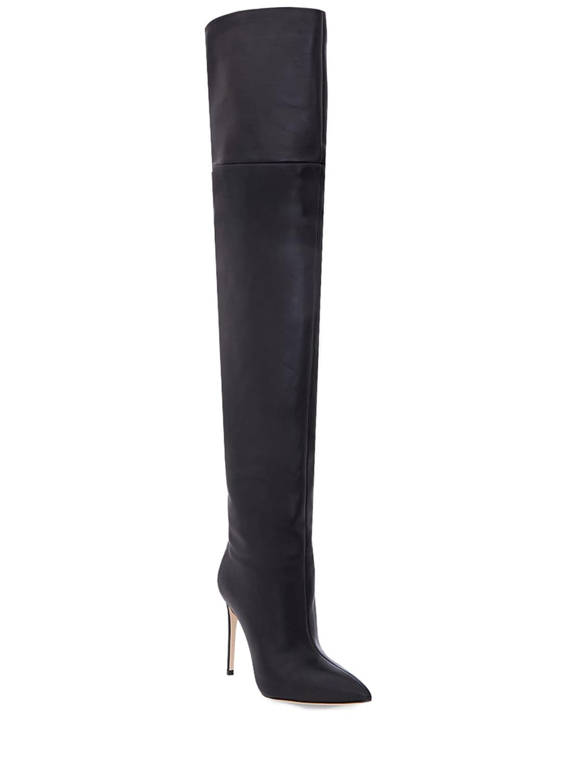 Shop Paris Texas 105mm Leather Over-the-knee Boots In Black