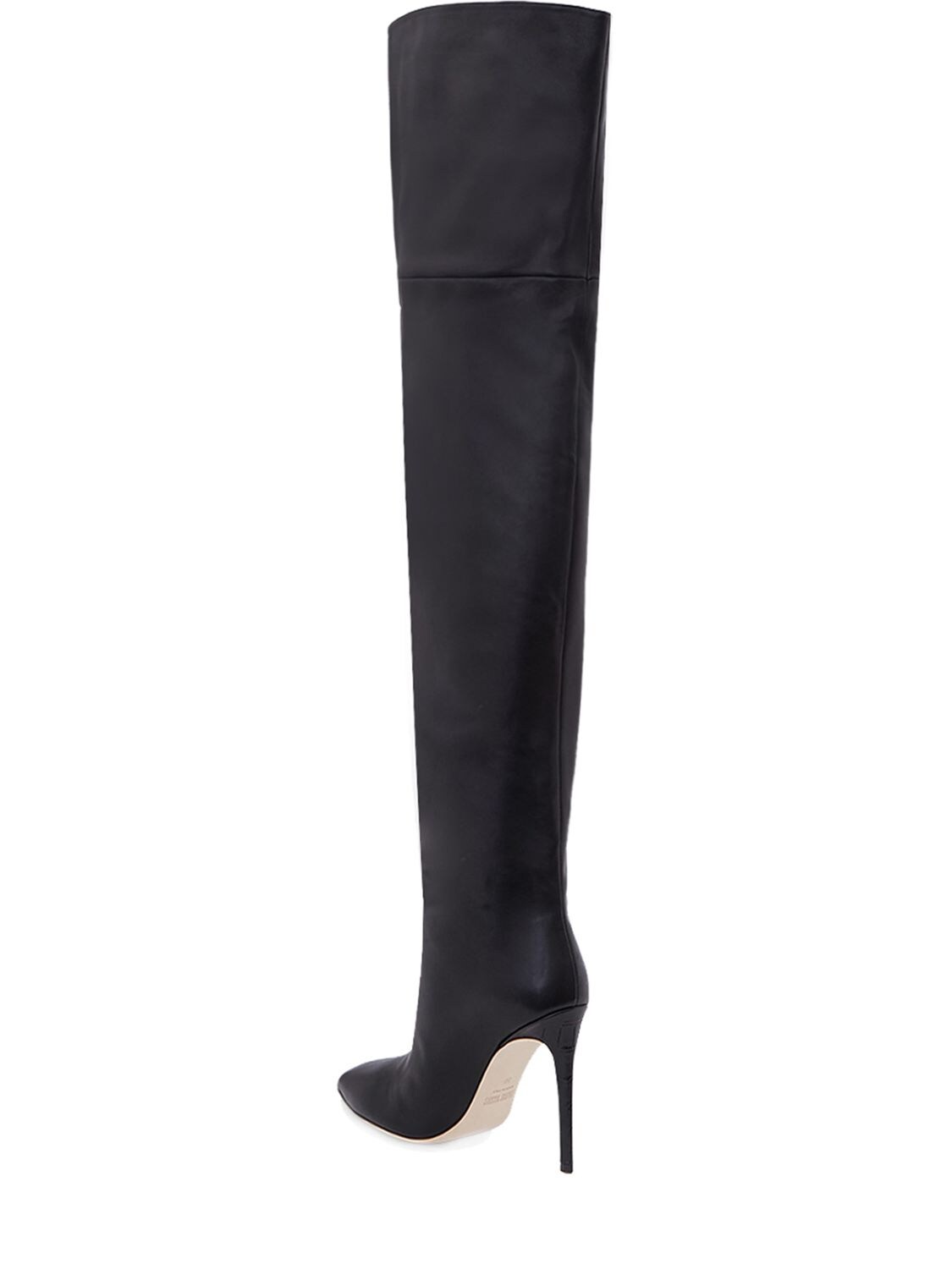 Shop Paris Texas 105mm Leather Over-the-knee Boots In Black