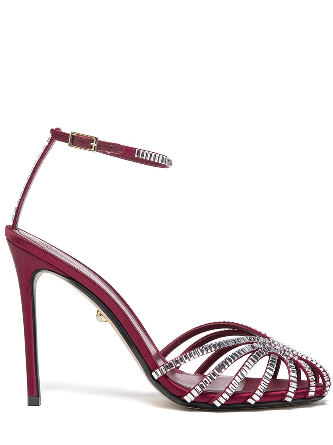 Alevì 110mm Penelope Satin Pumps In Red