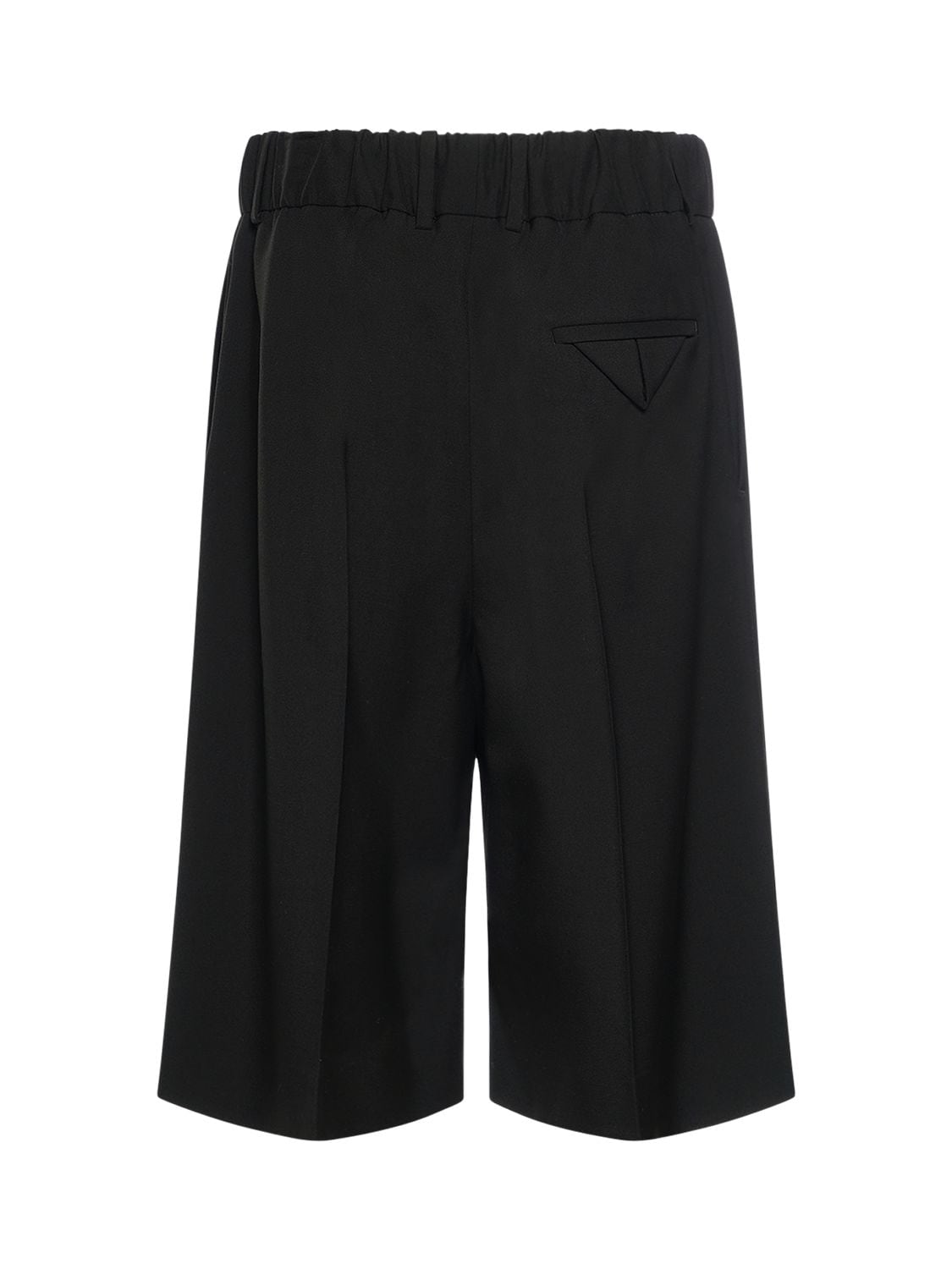 Shop Bottega Veneta Light Wool Twill Shorts In Black