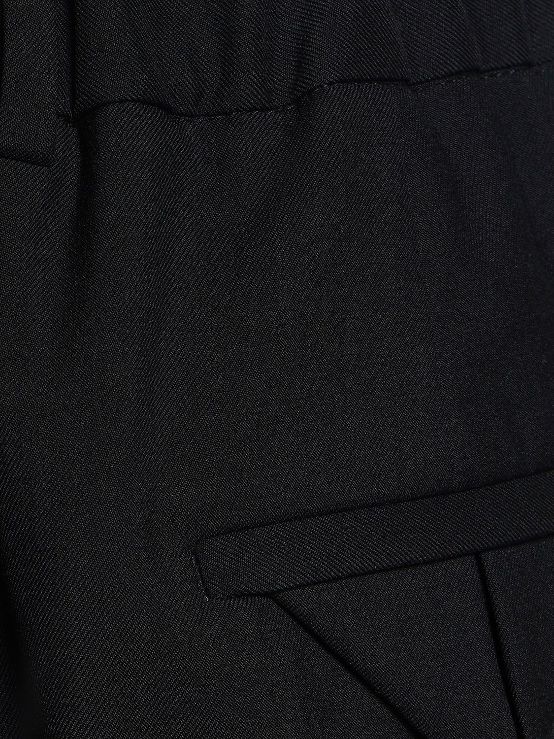 Shop Bottega Veneta Light Wool Twill Shorts In Black
