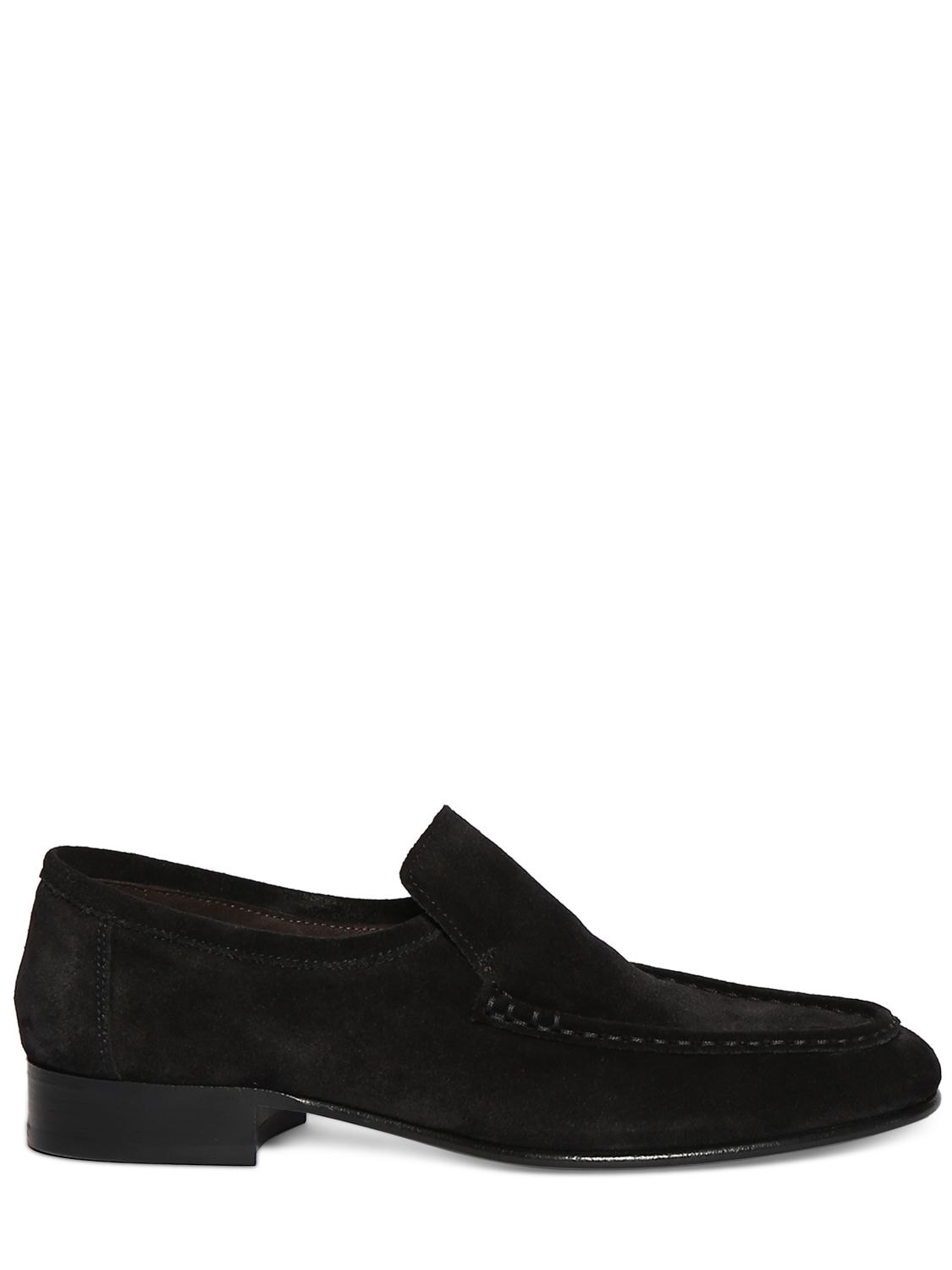 Shop The Row New Soft Suede Loafers In Black
