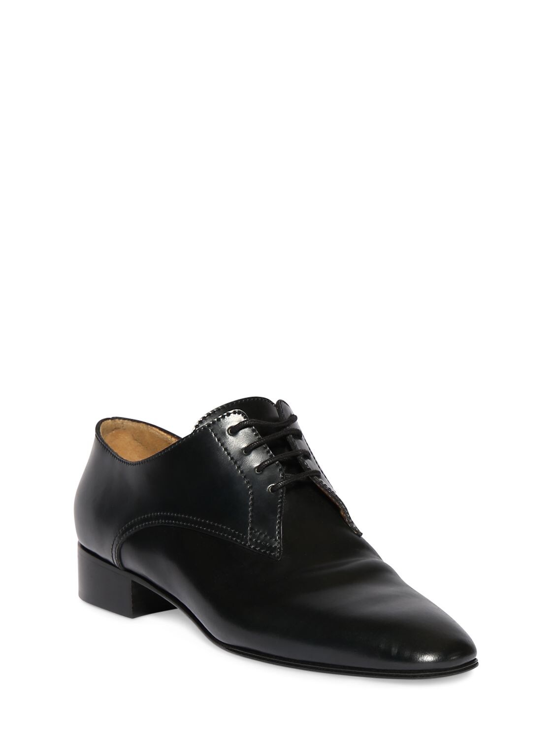 Shop The Row 20mm Kay Leather Lace-up Shoes In Black