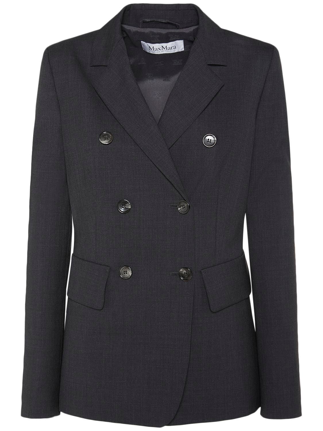 Image of "editore" Wool Double Breasted Jacket