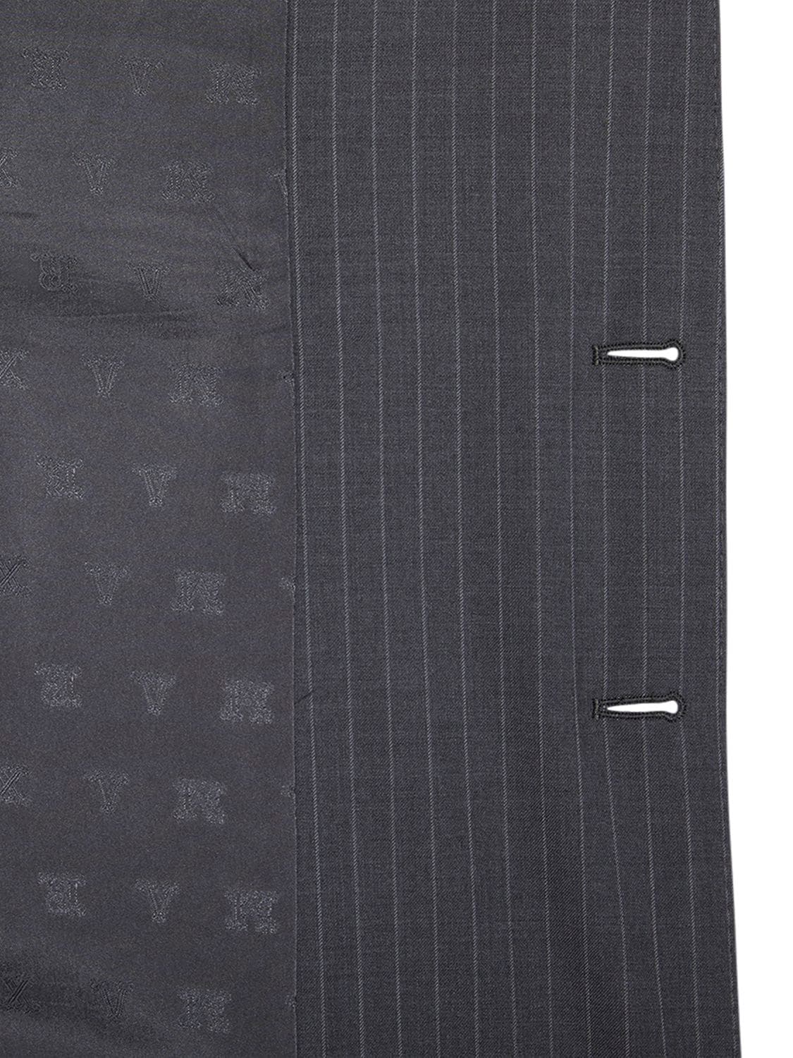 Shop Max Mara Oche Single Breasted Pinstripe Jacket In Grey