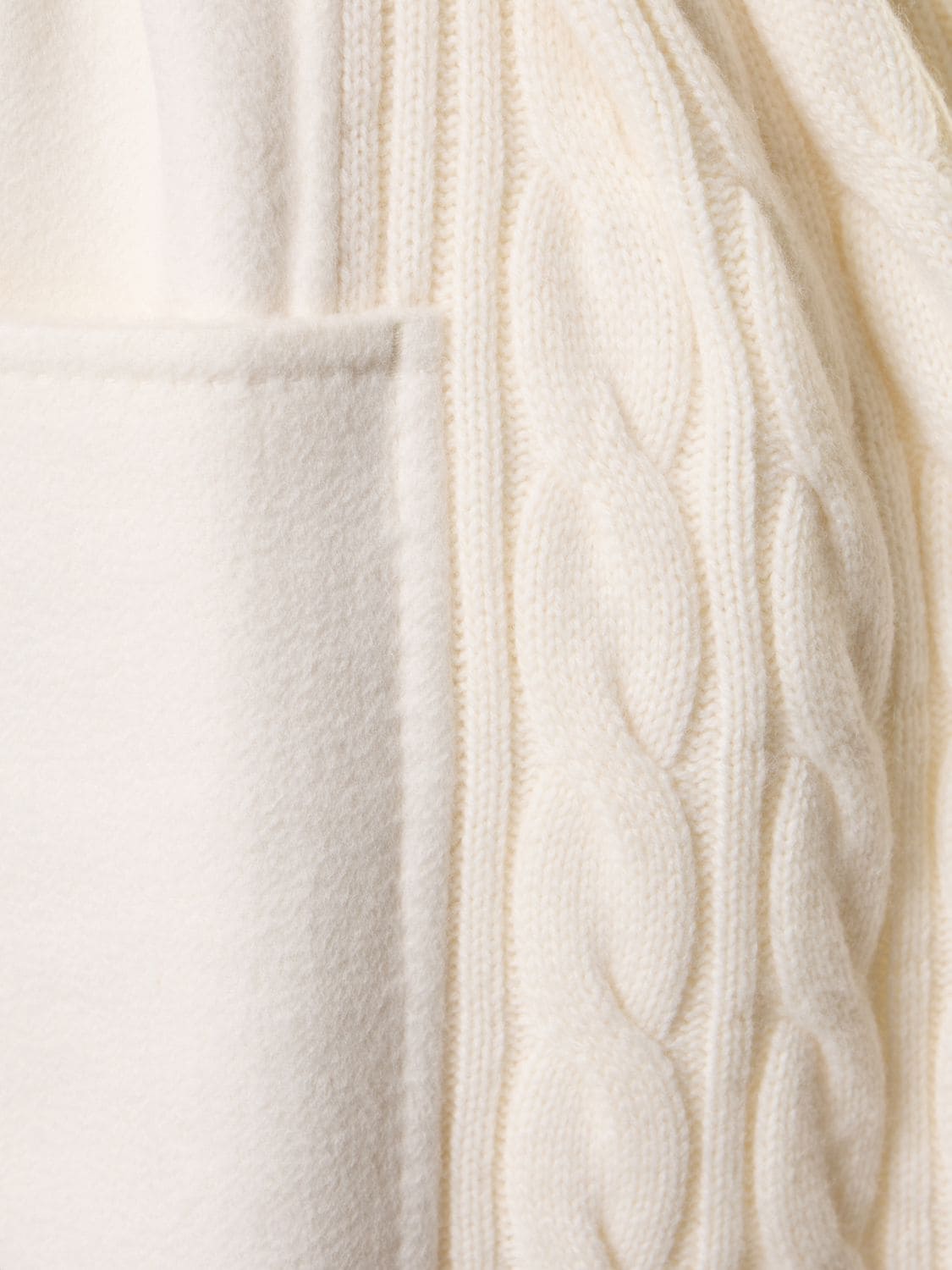 Shop Max Mara Hello Cable Knit Wool & Cashmere Coat In White